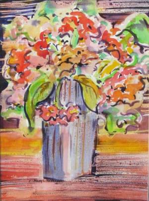 Batik Flower Vase