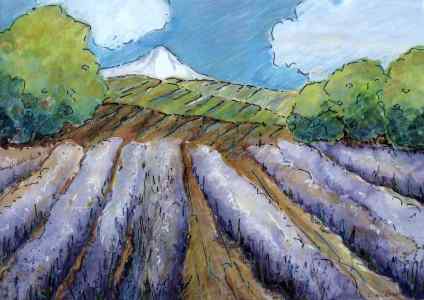 Lavender Mountain View I